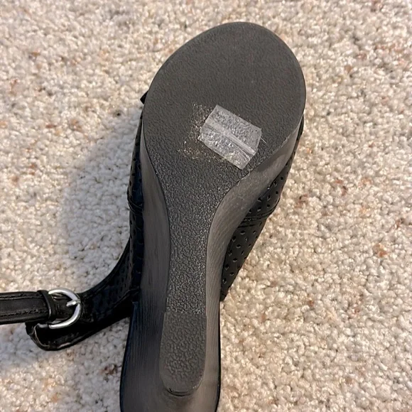 Apt.9 Miranda Black Open Toe Wedge Pumps - HOLD - Picture 6 of 12